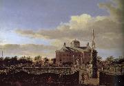 Jan van der Heyden Castle Garden in the rear oil